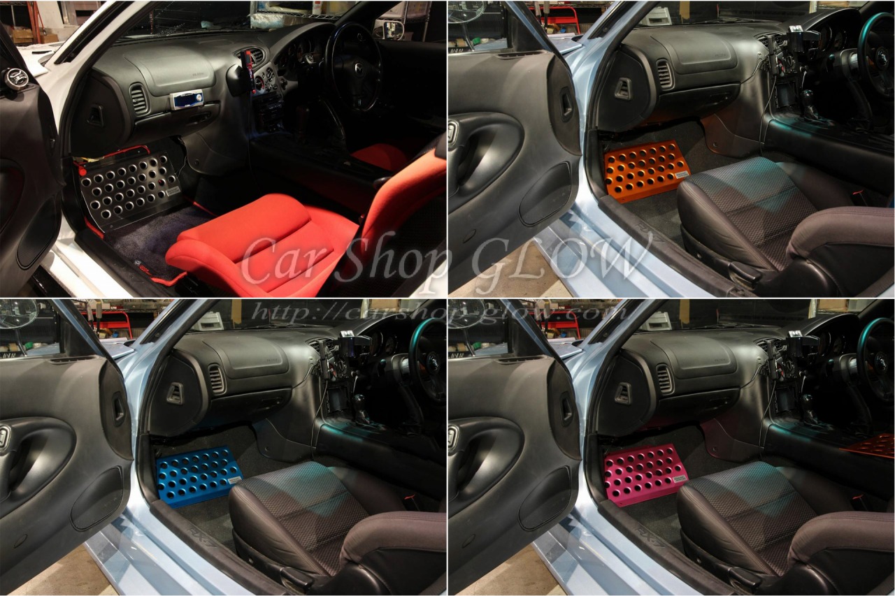 Car Shop Glow original custom Miata/Mazda Mx5 (NC) aluminium passenger foot  rest plate(Blue / Orange / Pink)