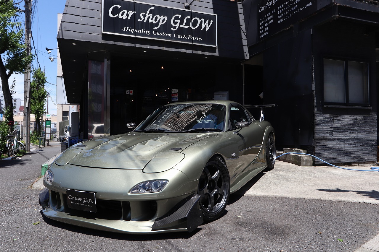 マツダ RX-7 雨宮ワイドボディ 新規オールペイント エンケイ製18インチ